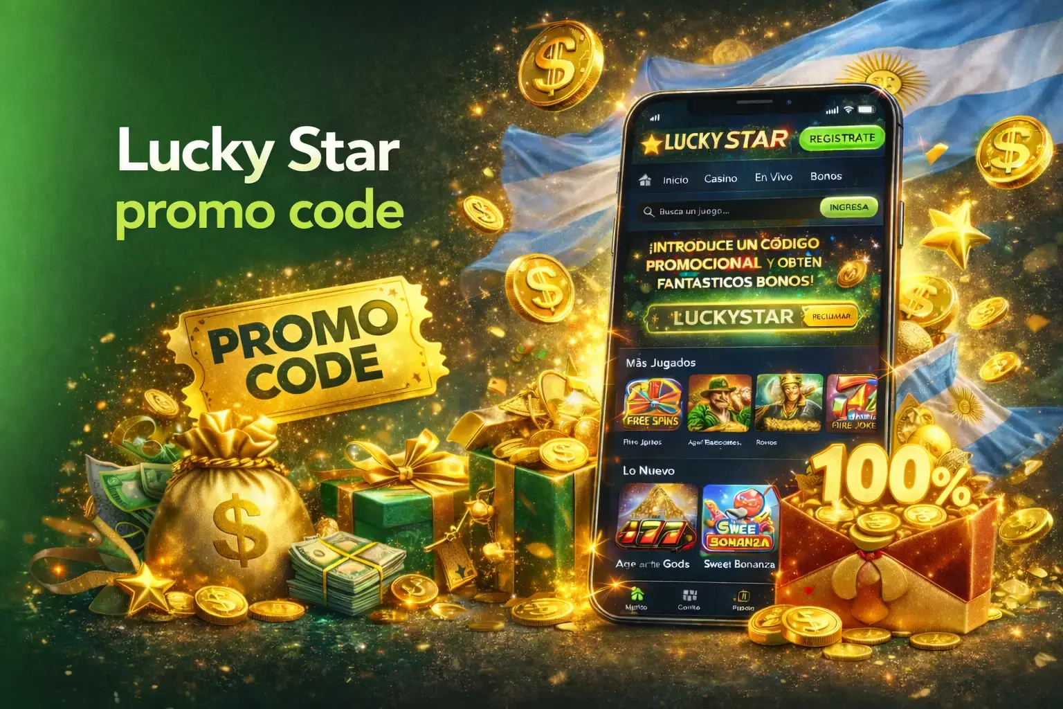 Códigos promocionales Lucky Star Argentina 2026: guía completa de bonos